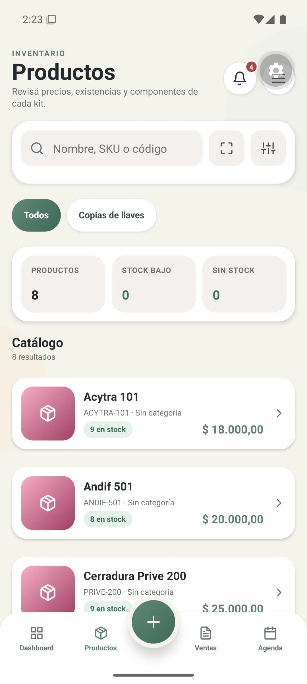 Productos — DanyOS Mobile